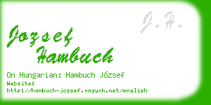 jozsef hambuch business card